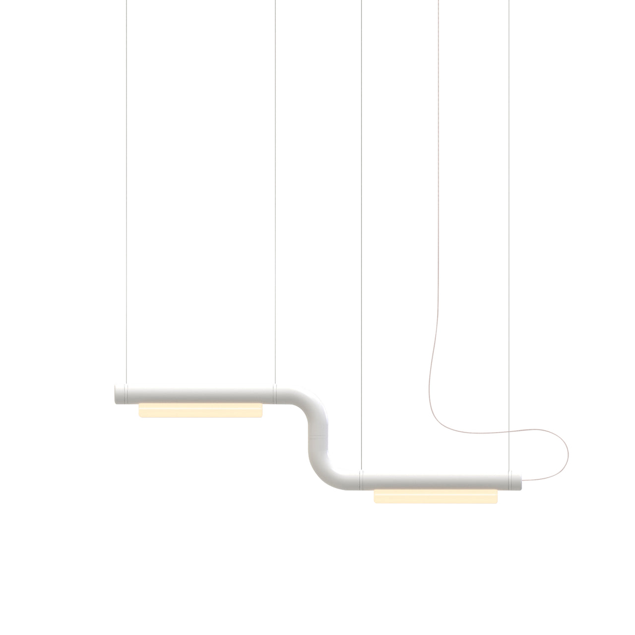 Pipeline CM1 Pendant Light: White + White