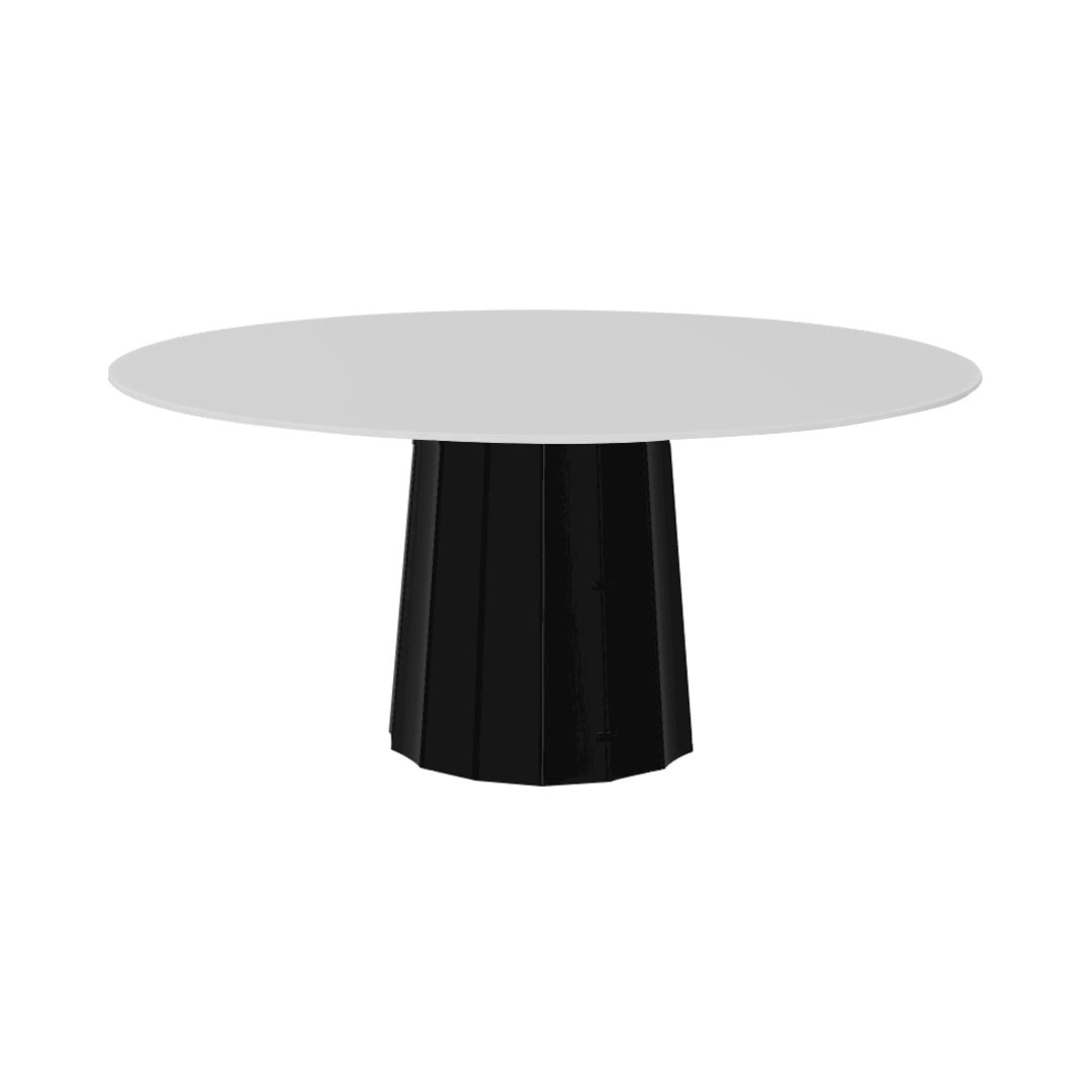 Container HPL Round Table: Extra Large + Bodhi Cover + White + Black