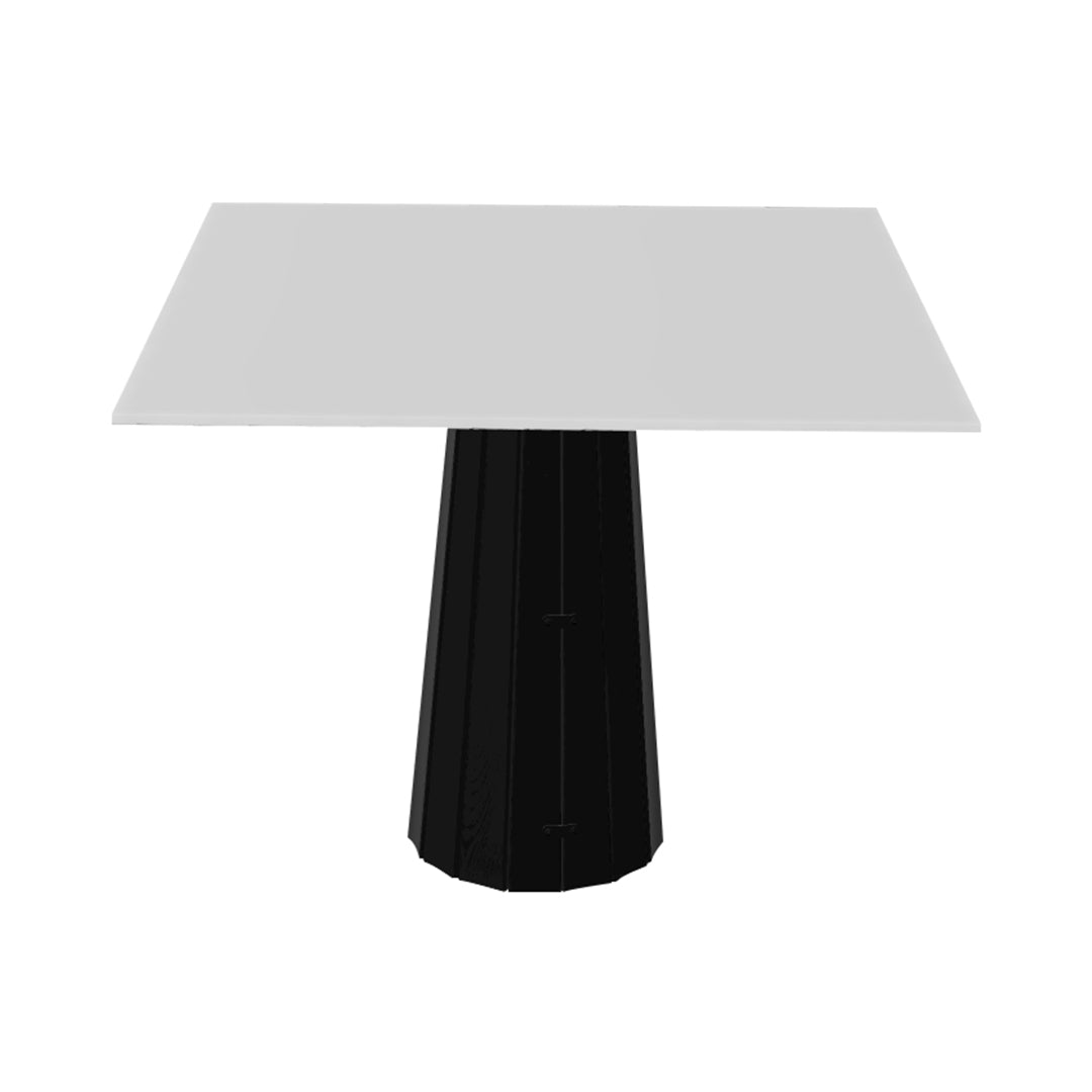 Container HPL Square Table: Large + Bodhi Cover + White + Black