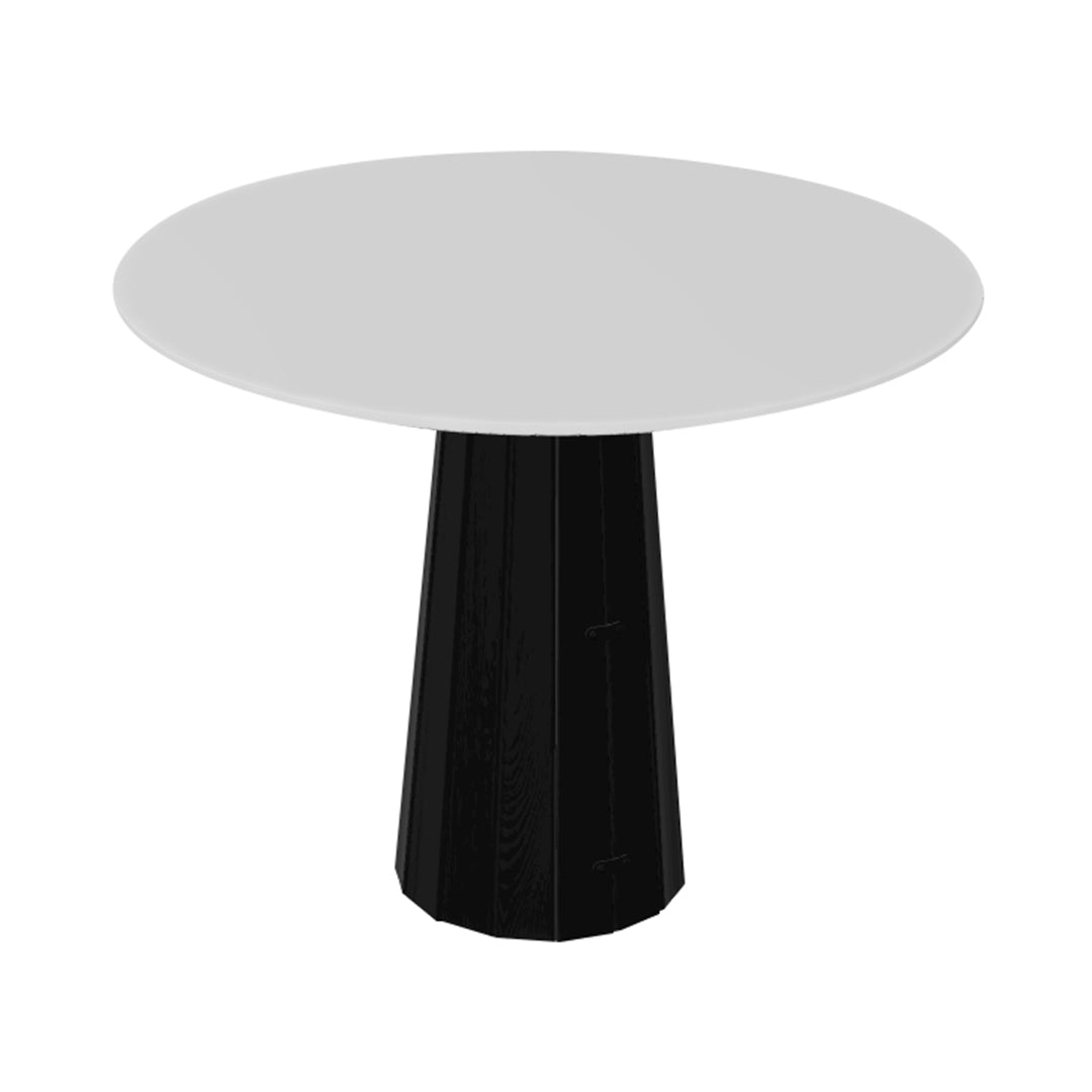 Container HPL Round Table: Small + Bodhi Cover + White + Black