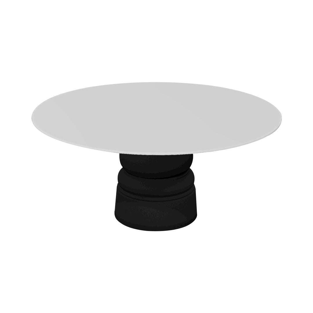 Container HPL Round Table: Extra Large + New Antiques + White + Black
