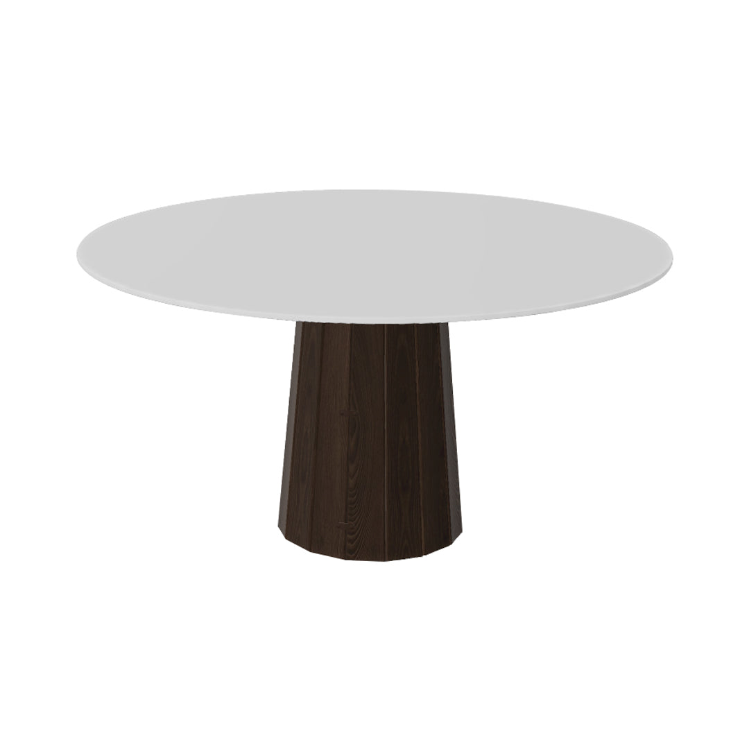 Container HPL Round Table: Large + Bodhi Cover + White + Grey