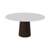Container HPL Round Table: Large + Bodhi Cover + White + Grey