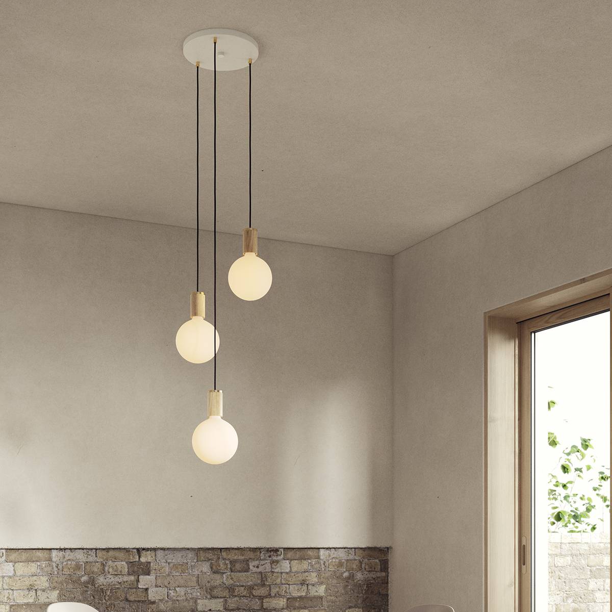 Triple Pendant with Sphere IV