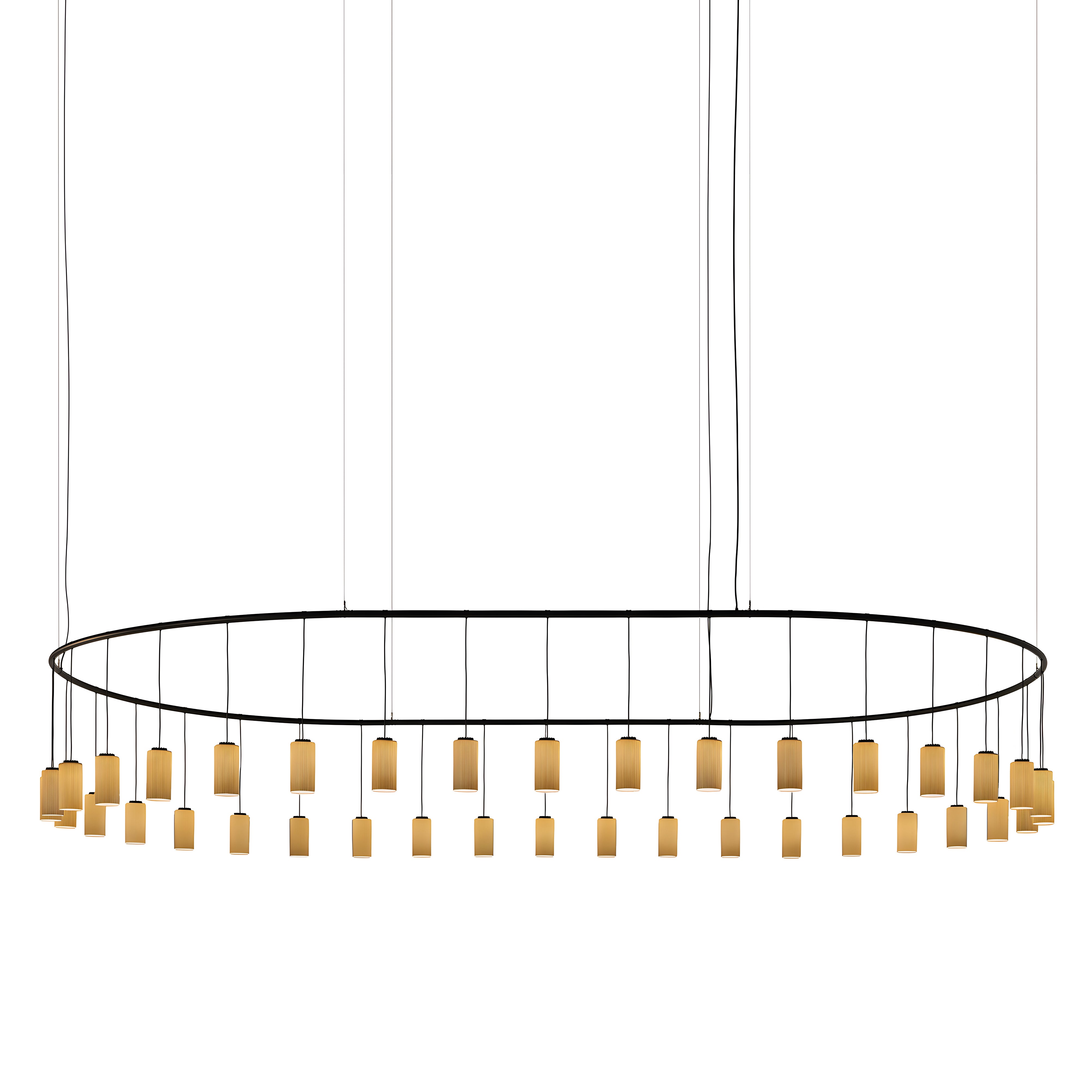 Cirio Oval Pendant Lamp: White Pana Porcelain