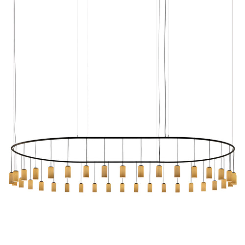 Cirio Oval Pendant Lamp: White Pana Porcelain