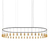 Cirio Oval Pendant Lamp: White Pana Porcelain