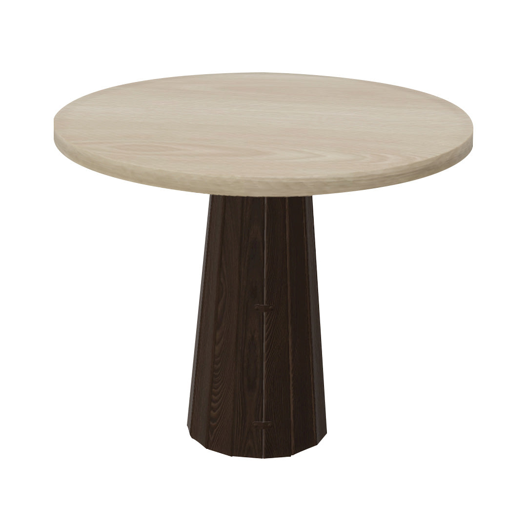 Container Round Table: Small + Bodhi Cover + White Wash Stained + Cinnamon