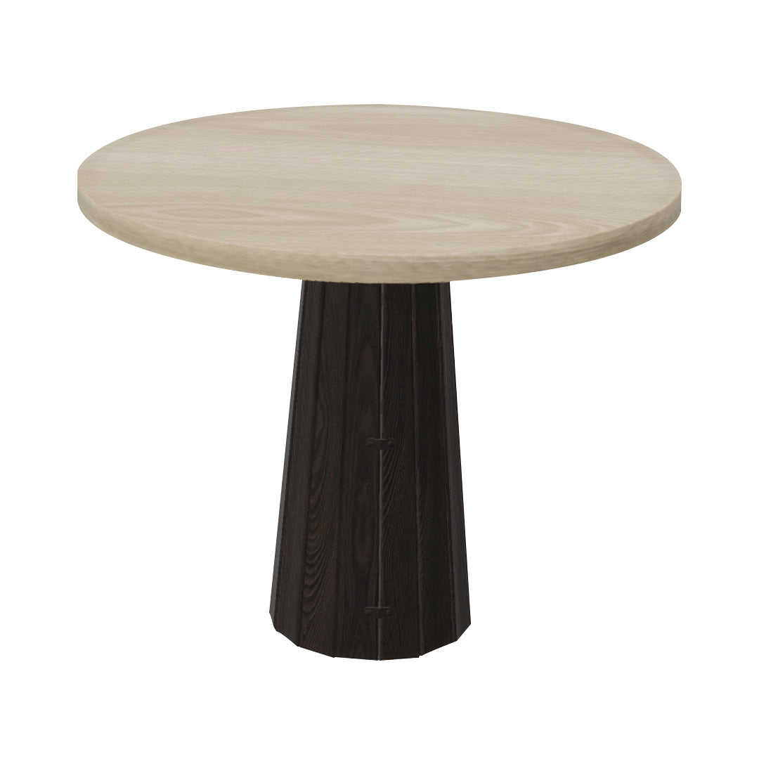 Container Round Table: Small + Bodhi Cover + White Wash Stained + Grey