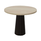 Container Round Table: Small + Bodhi Cover + White Wash Stained + Wenge