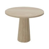 Container Round Table: Small + Bodhi Cover + White Wash Stained + White Wash