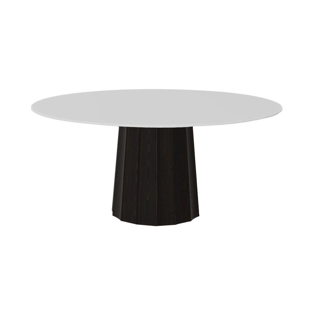 Container HPL Round Table: Extra Large + Bodhi Cover + White + Wenge