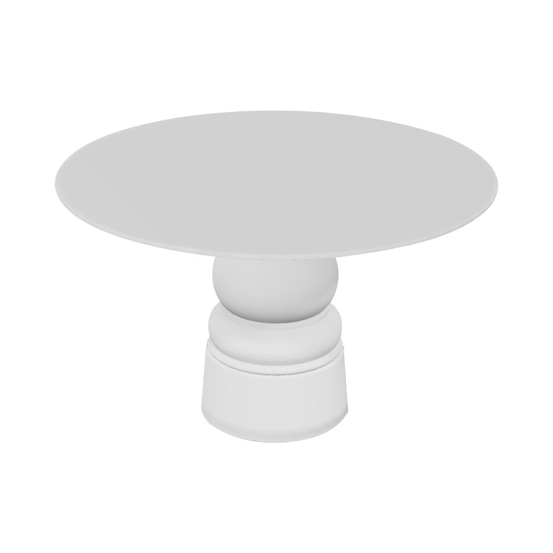 Container HPL Round Table: Medium + New Antiques + White + White