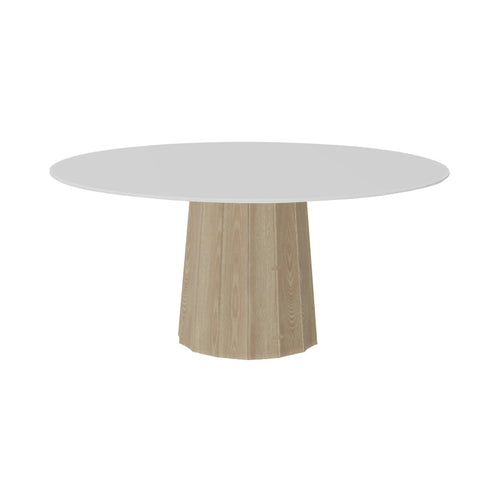 Container HPL Round Table: Extra Large + Bodhi Cover + White + White Wash