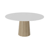 Container HPL Round Table: Large + Bodhi Cover + White + White Wash