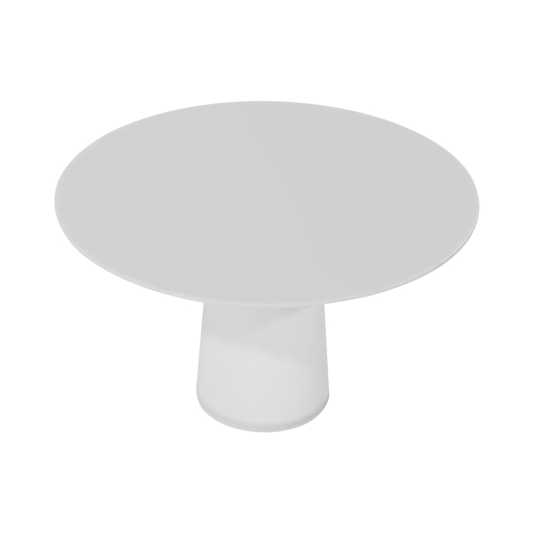 Container HPL Round Table: Medium + White + White