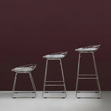 Wire Bar + Counter Stool with Seatpad: LS