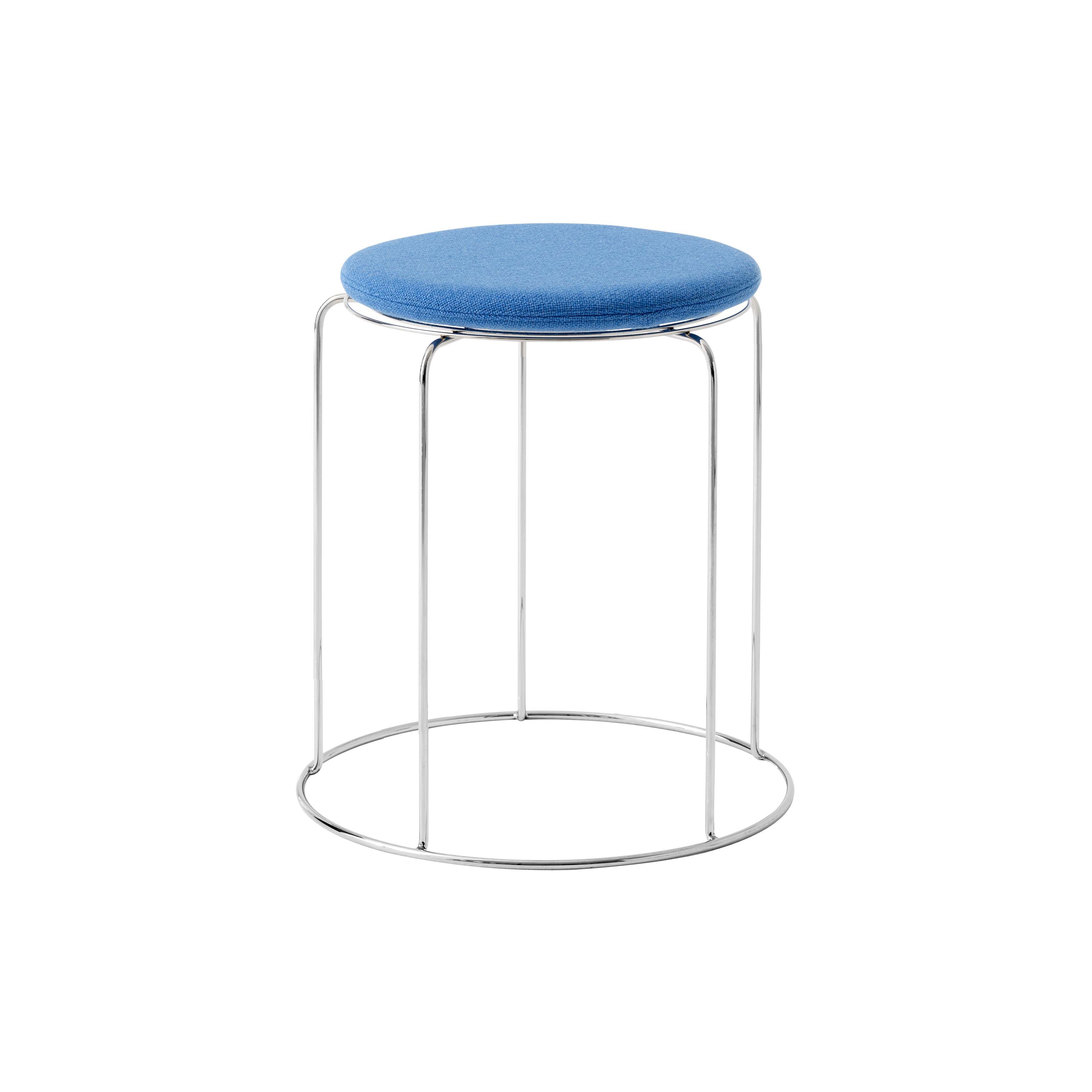Wire Stool VP11: Upholstered