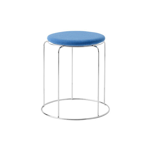 Wire Stool VP11: Upholstered
