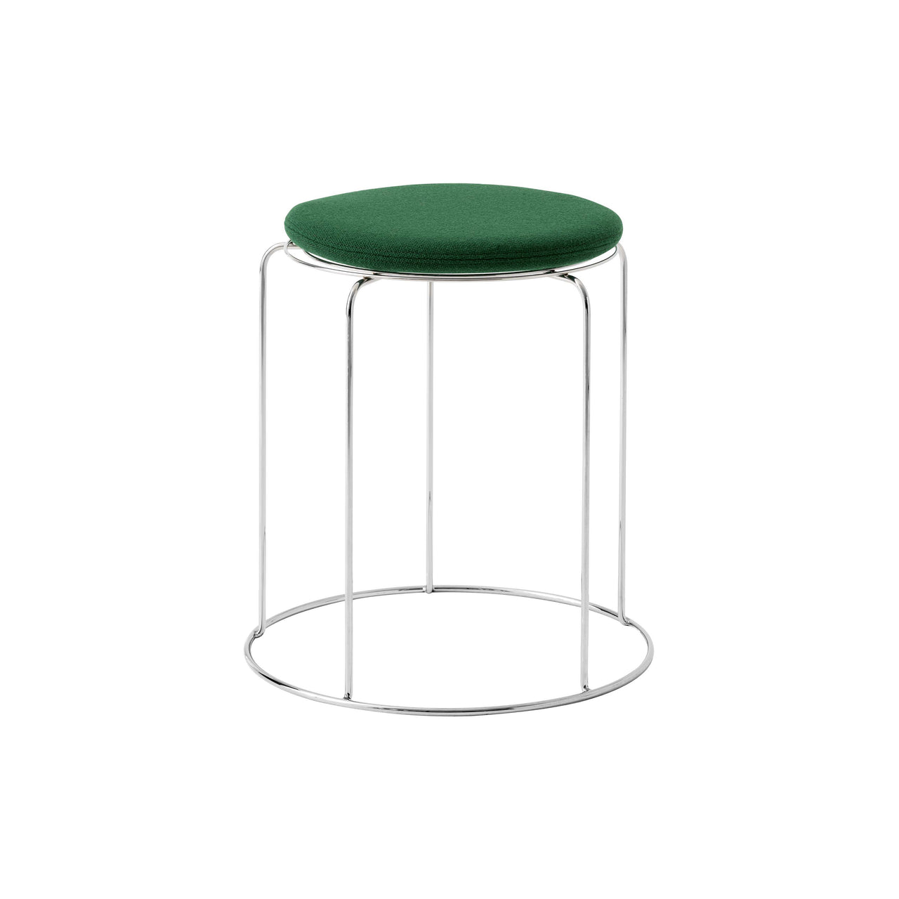 Wire Stool VP11: Upholstered