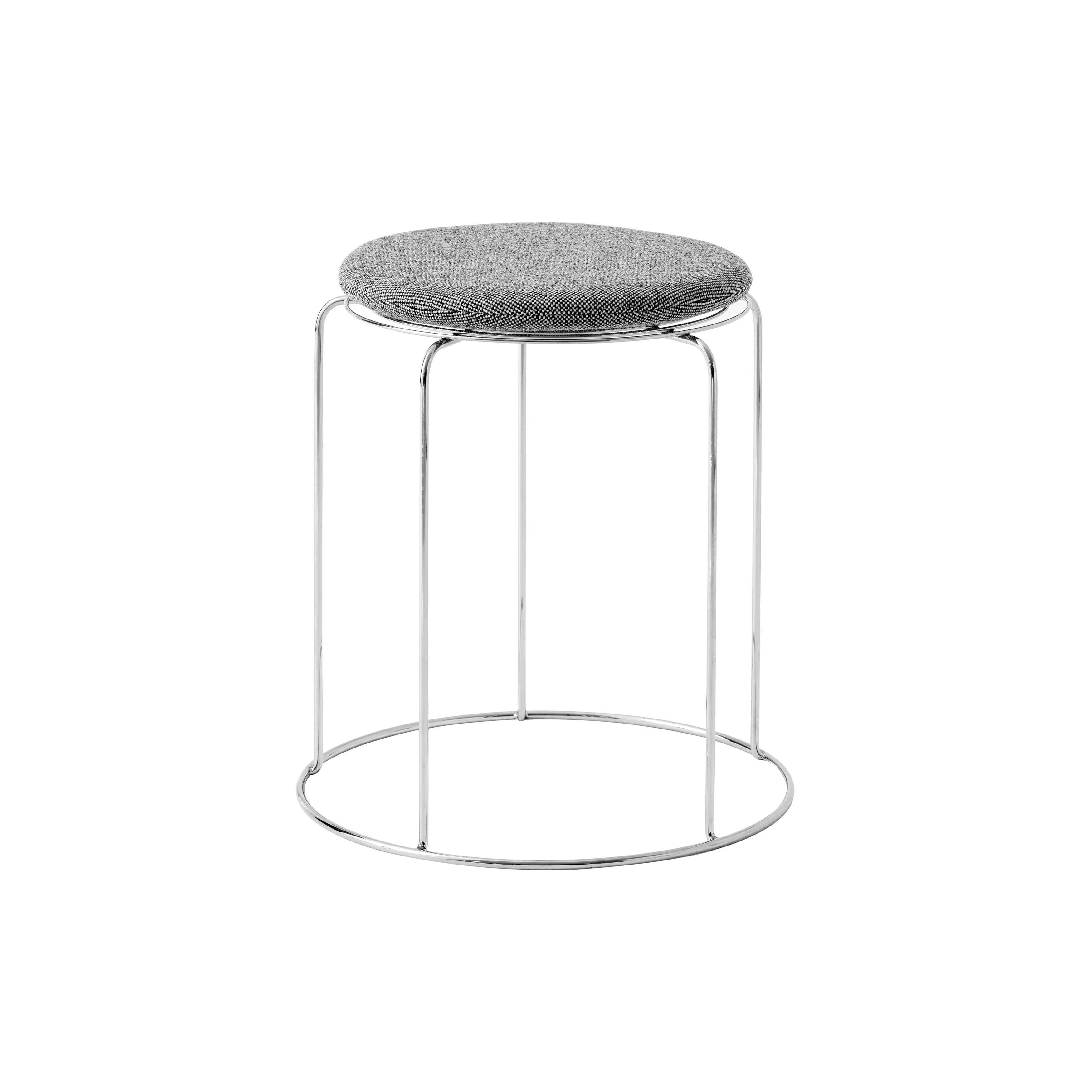 Wire Stool VP11: Upholstered