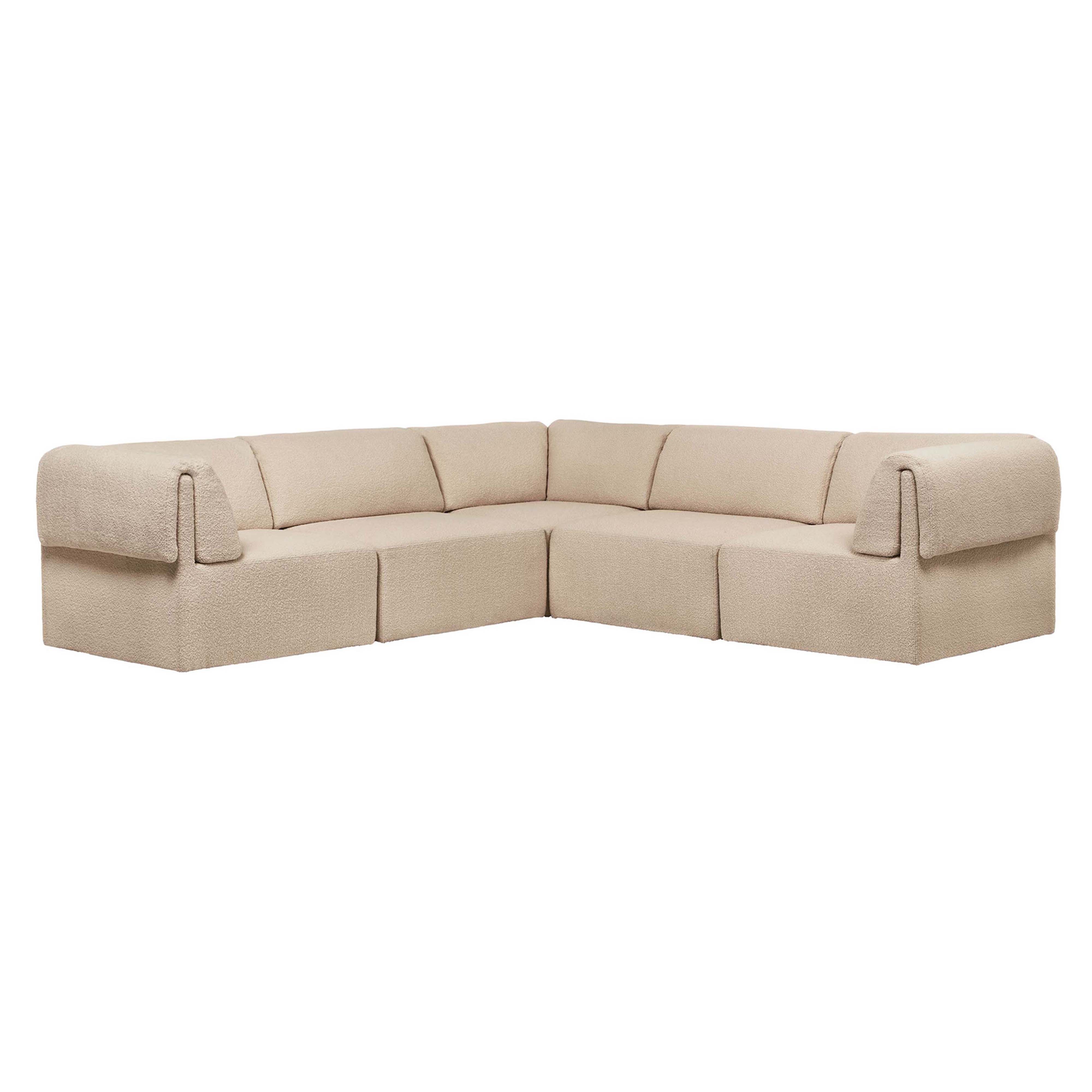 Wonder Corner Sofa: 2 x 3 Seater + Fixed Cover