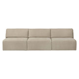 Wonder Sofa: 3 Seater without Armrest + Fixed Cover