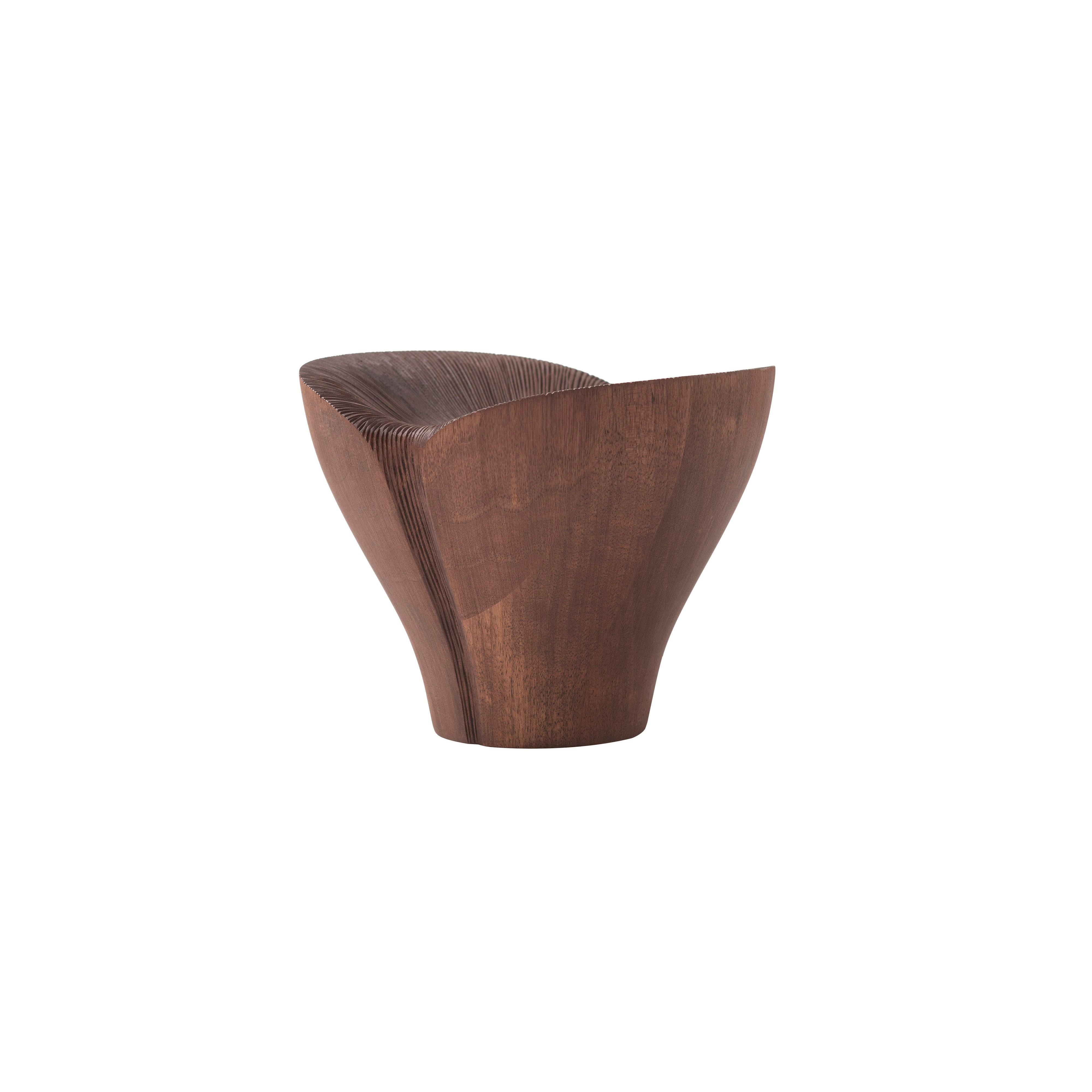 Kala Bowls: Medium + Middle Carved + Oiled Walnut