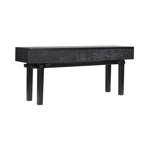 Kiam Console with Drawers: Black