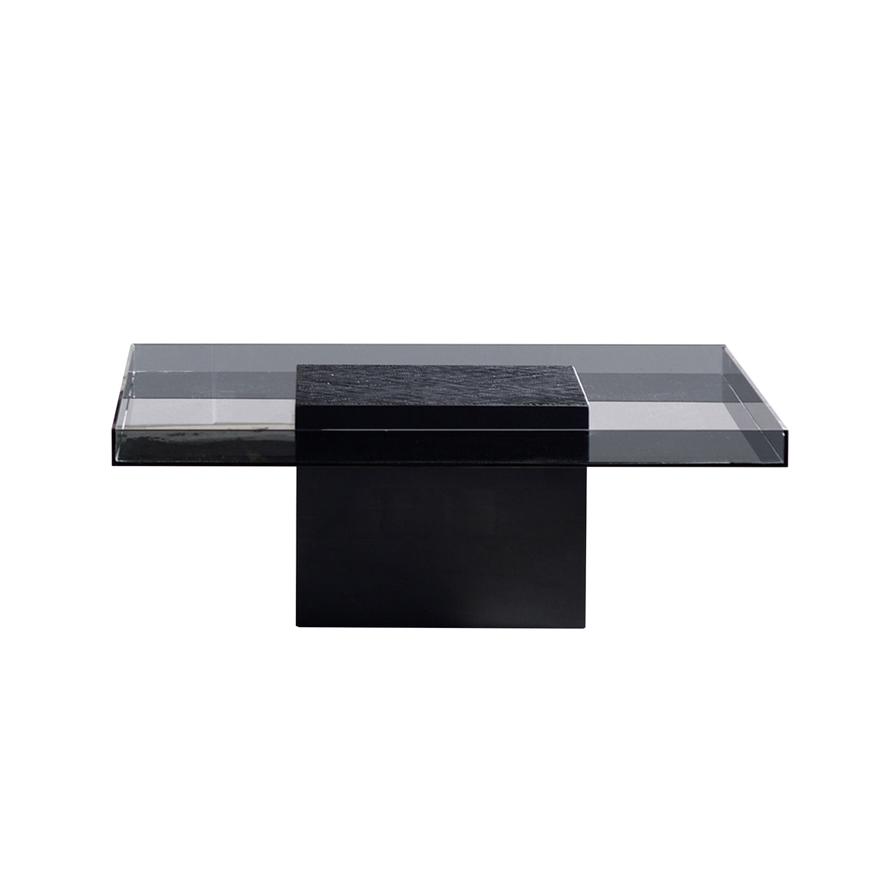 Koba Coffee Table: Square + Black Maple