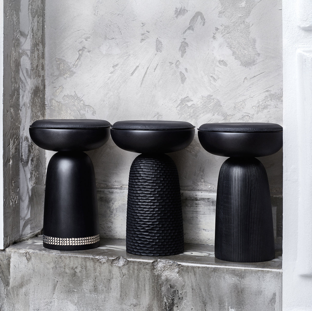 Nera Stool: Upholstered