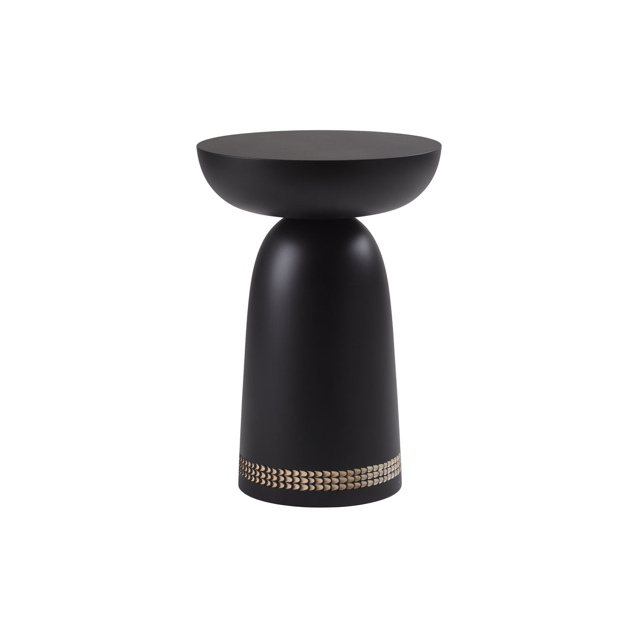 Nera Stool: 3 Rows Carved + Black Maple