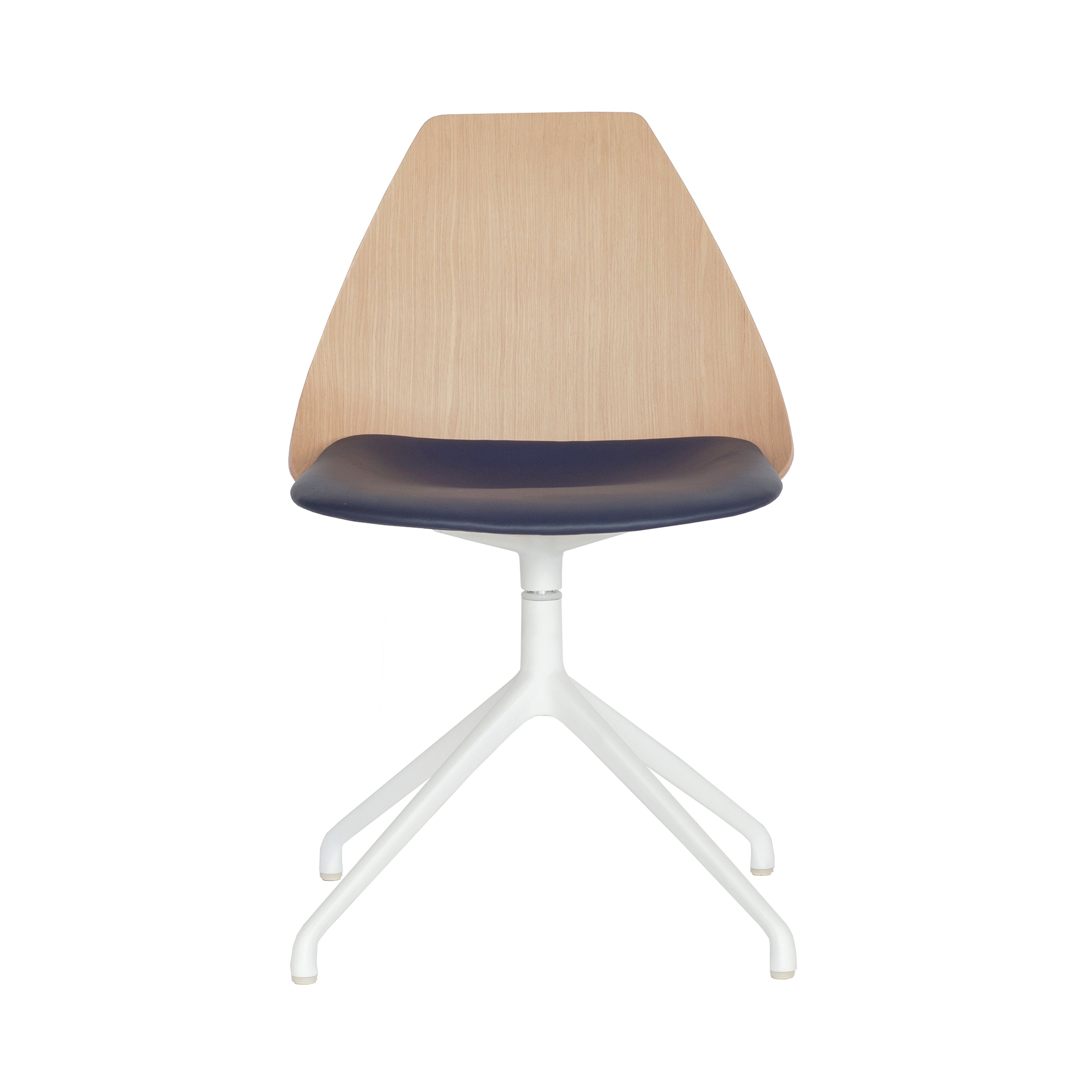 Ziba Chair: Oak + White + Black