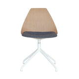 Ziba Chair: Oak + White + Grey