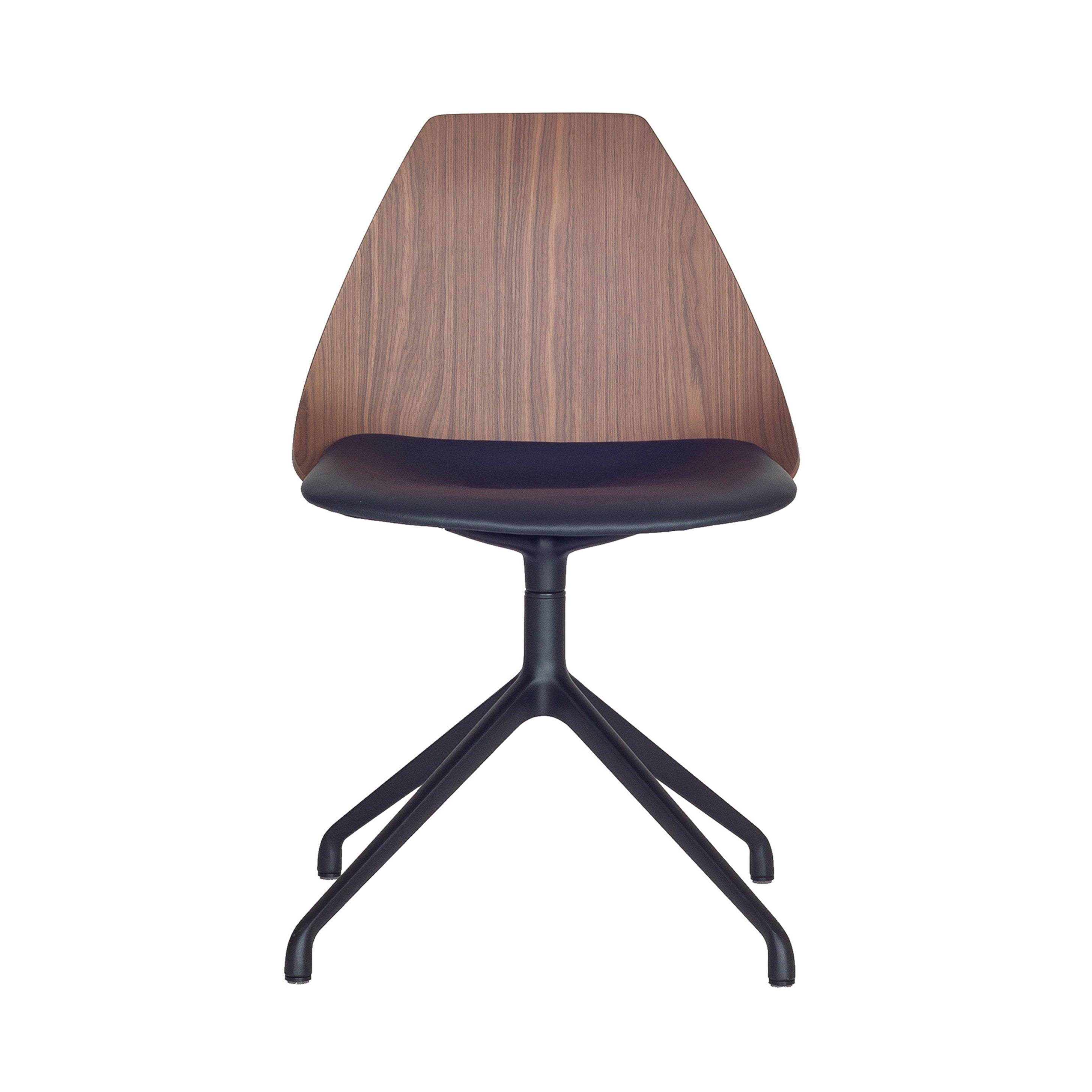 Ziba Chair: Walnut + Black + Black