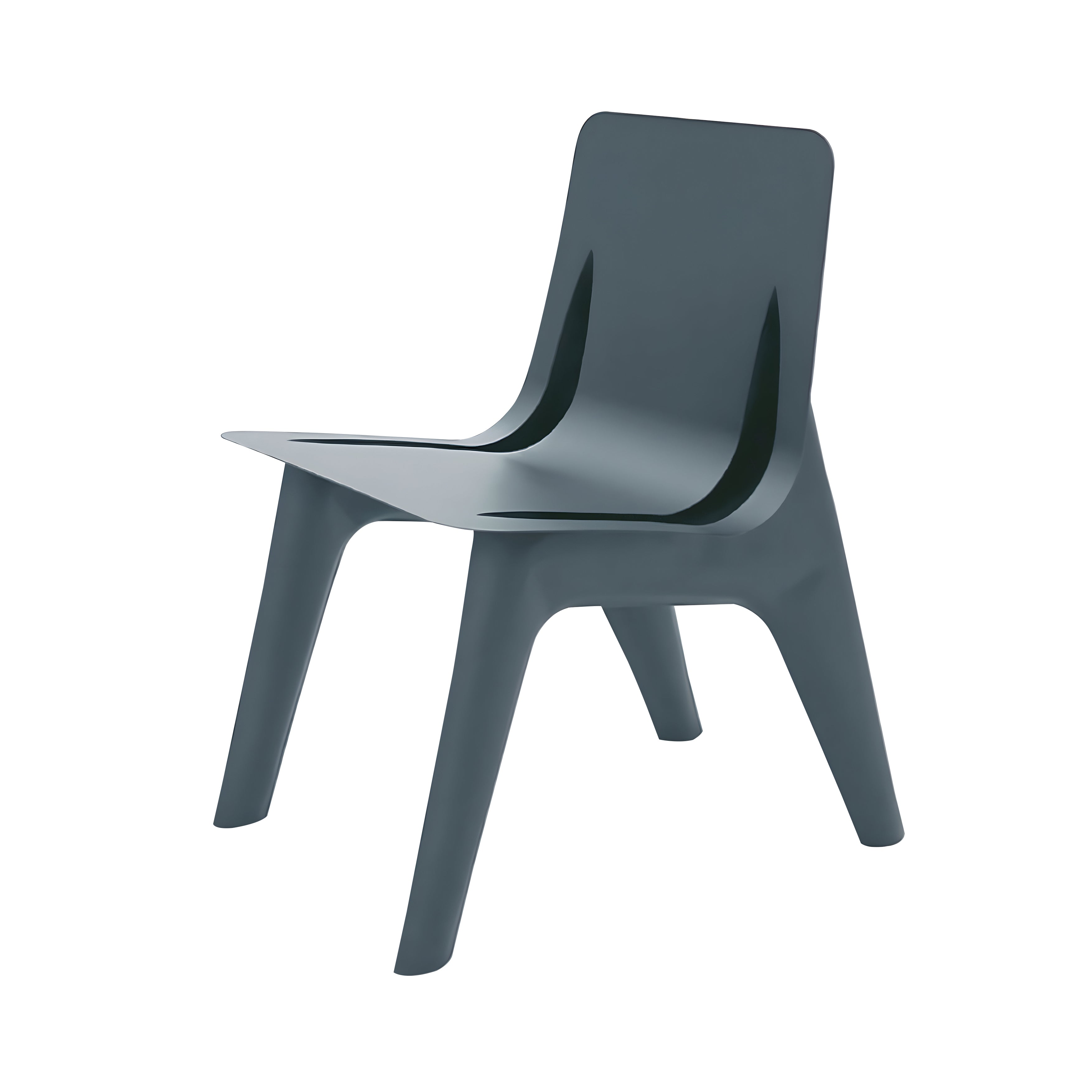 J-Chair Lounge: Grey Blue Matt Steel