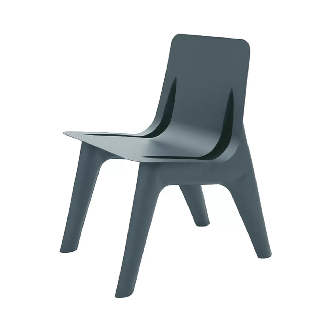 J-Chair Lounge: Grey Blue Matt Steel