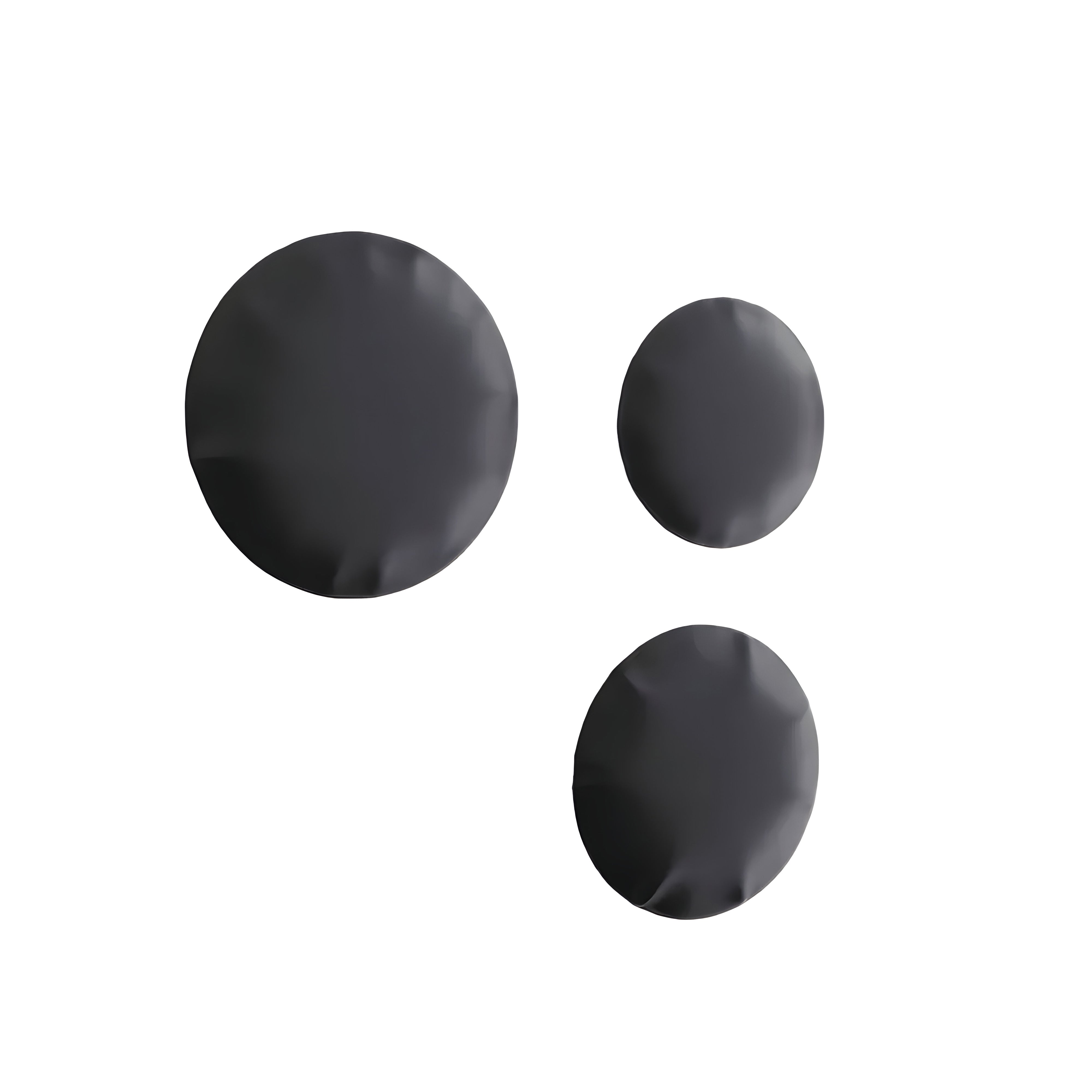 Pin Wall Hanger: Set + 3 + Graphite Grey Matt Steel