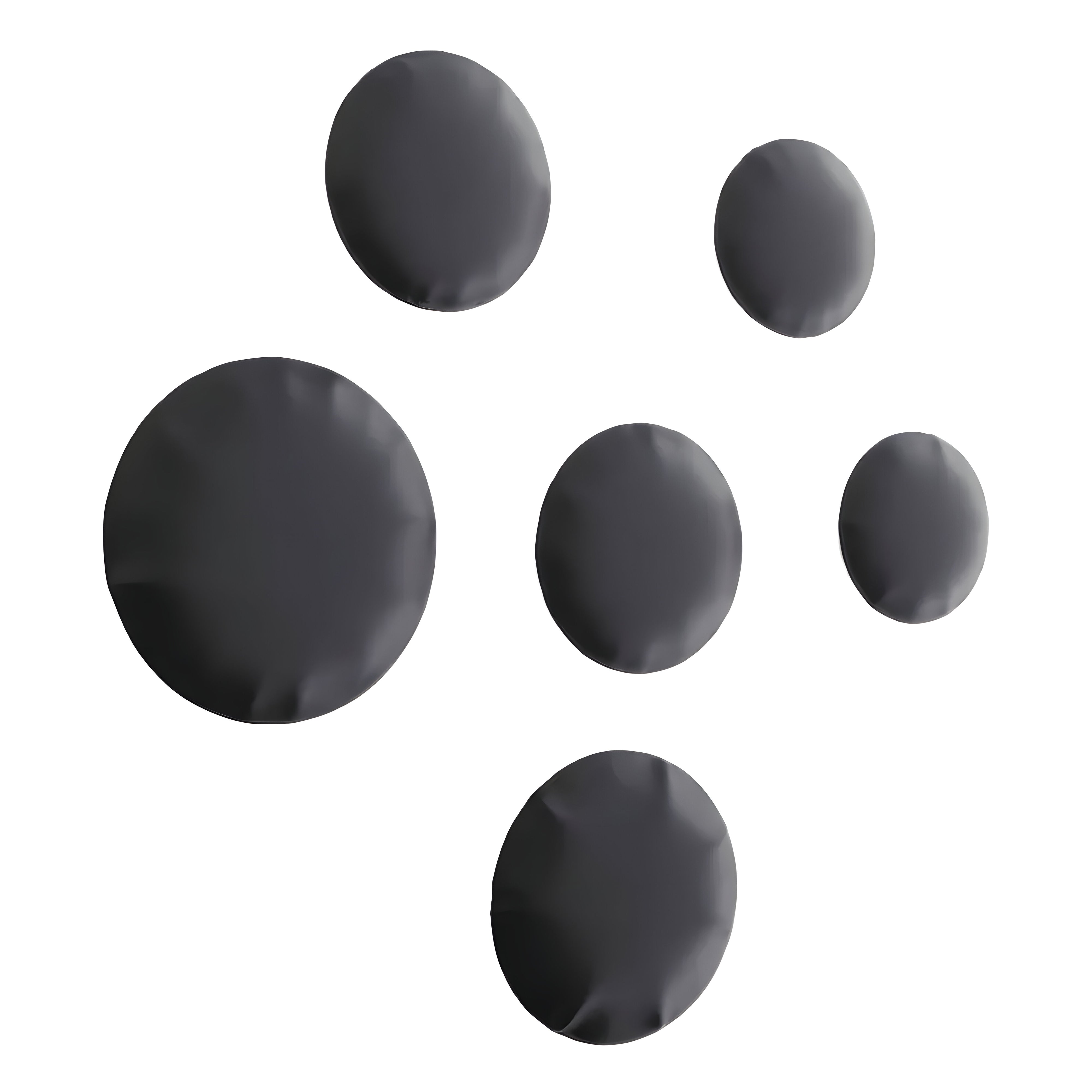 Pin Wall Hanger: Set + 6 + Graphite Grey Matt Steel