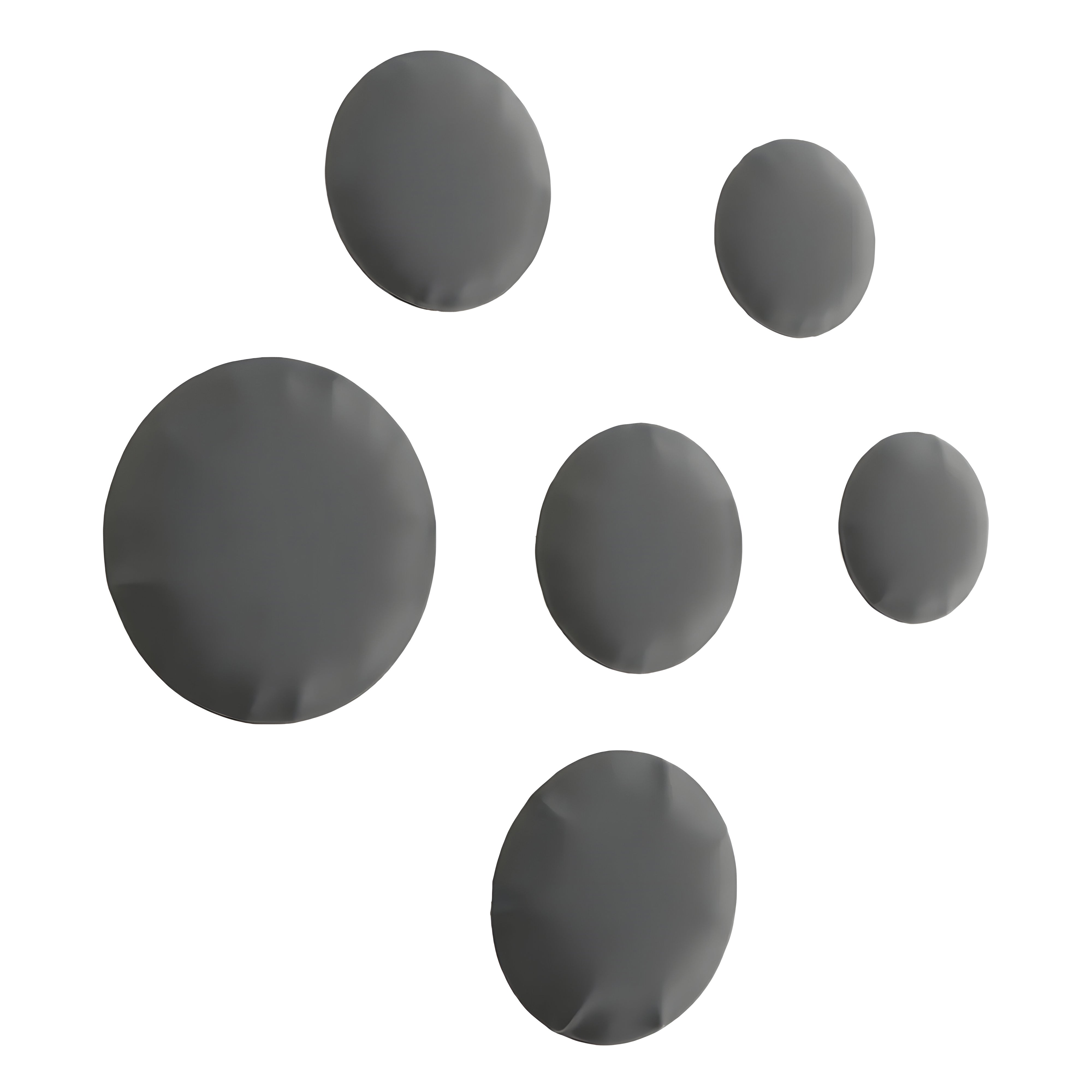 Pin Wall Hanger: Set + 6 + Umbra Grey Matt Steel