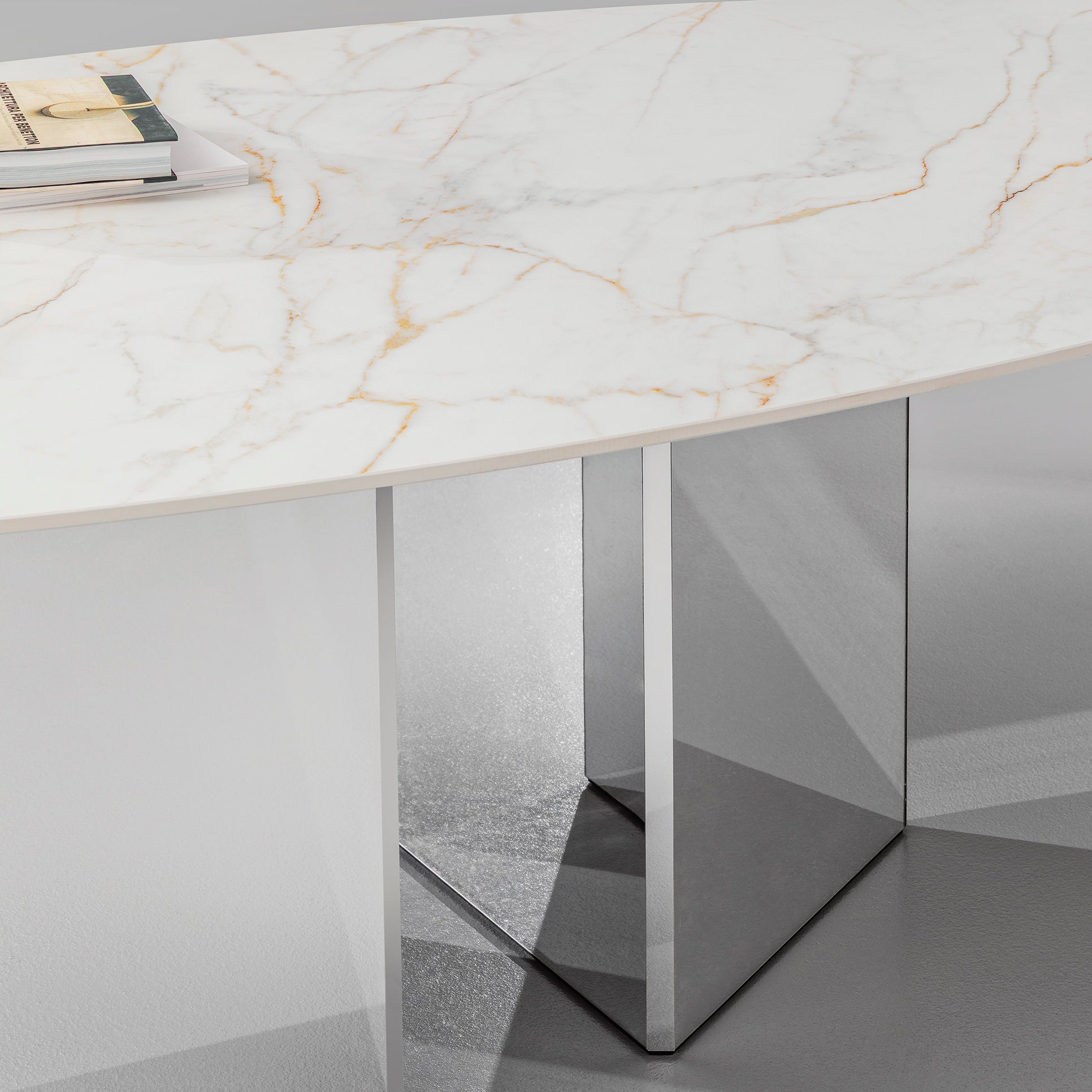Albio Dining Table: Oval Stone Top