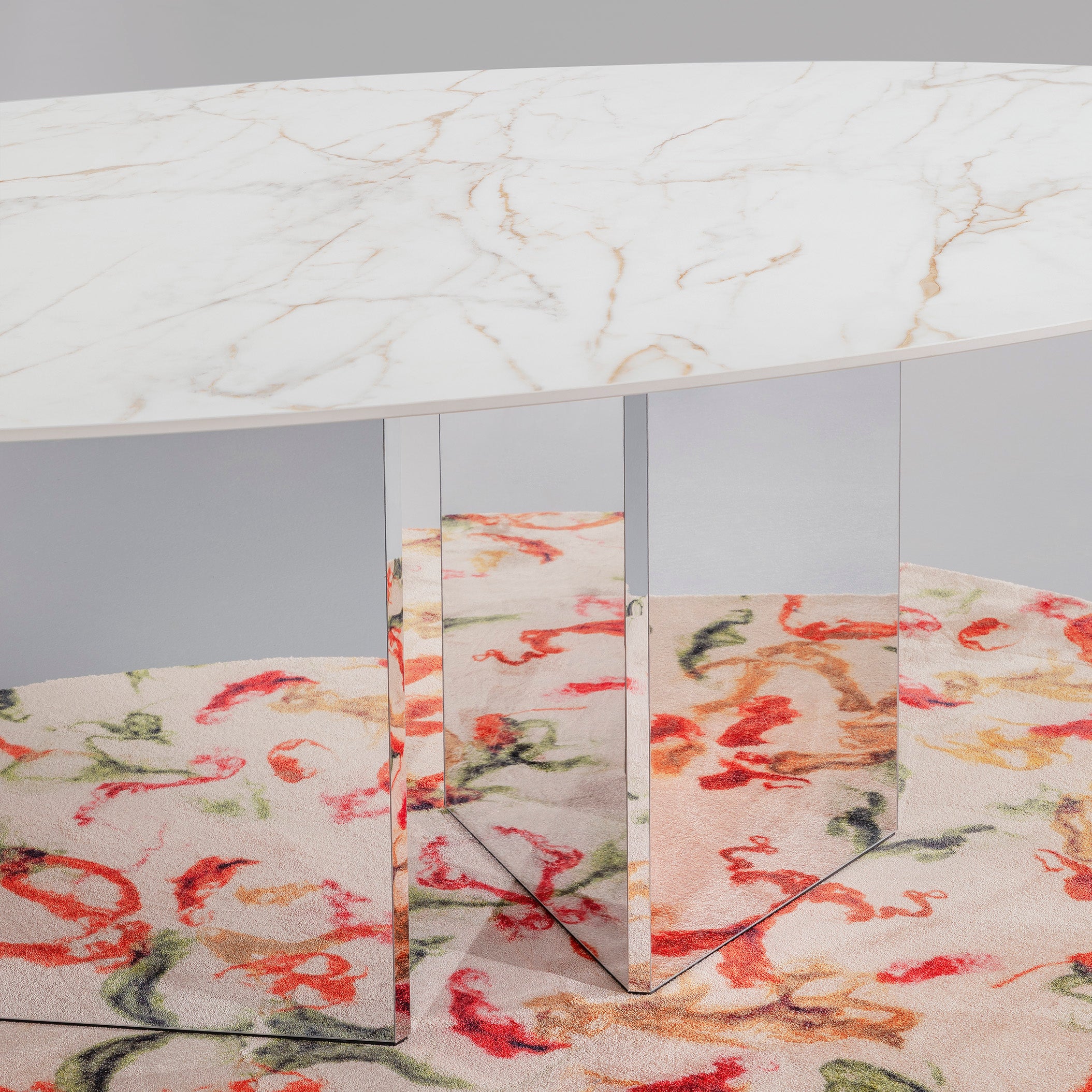 Albio Dining Table: Oval Stone Top