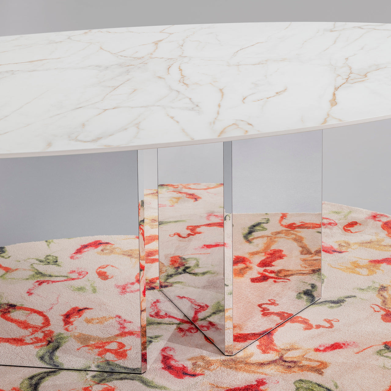 Albio Dining Table: Oval Stone Top