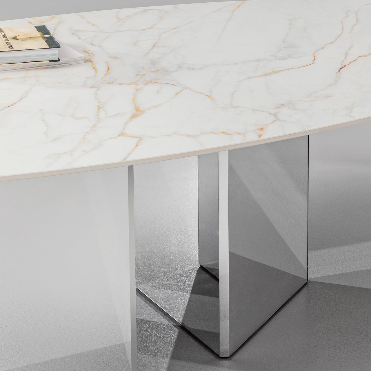 Albio Dining Table: Oval Stone Top