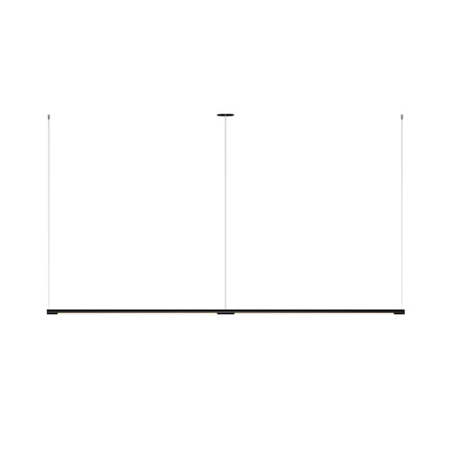 Form. 02 Linear Suspension 4ft: Matte Black + Canopy Plate Centre