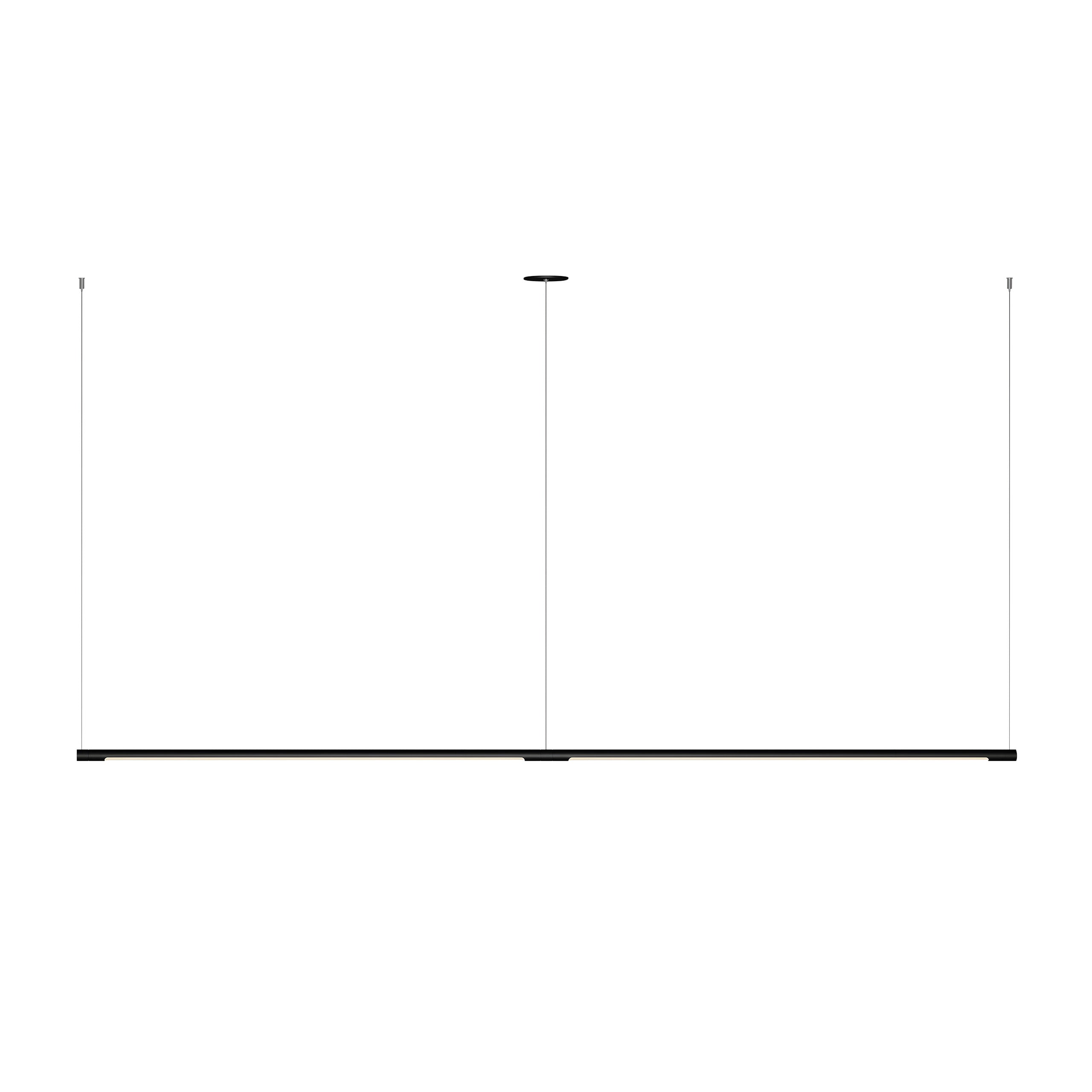 Form. 02 Linear Suspension 6ft: Matte Black + Canopy Plate Centre