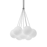Glass 120. 07R Chandelier: Brushed Aluminum