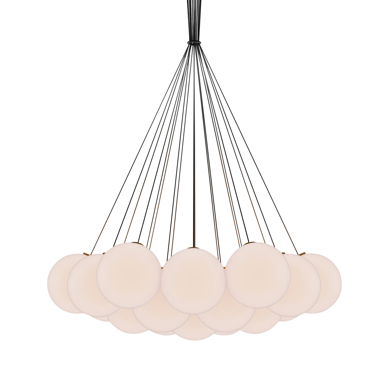 Glass 120. 19R Chandelier: Brushed Brass