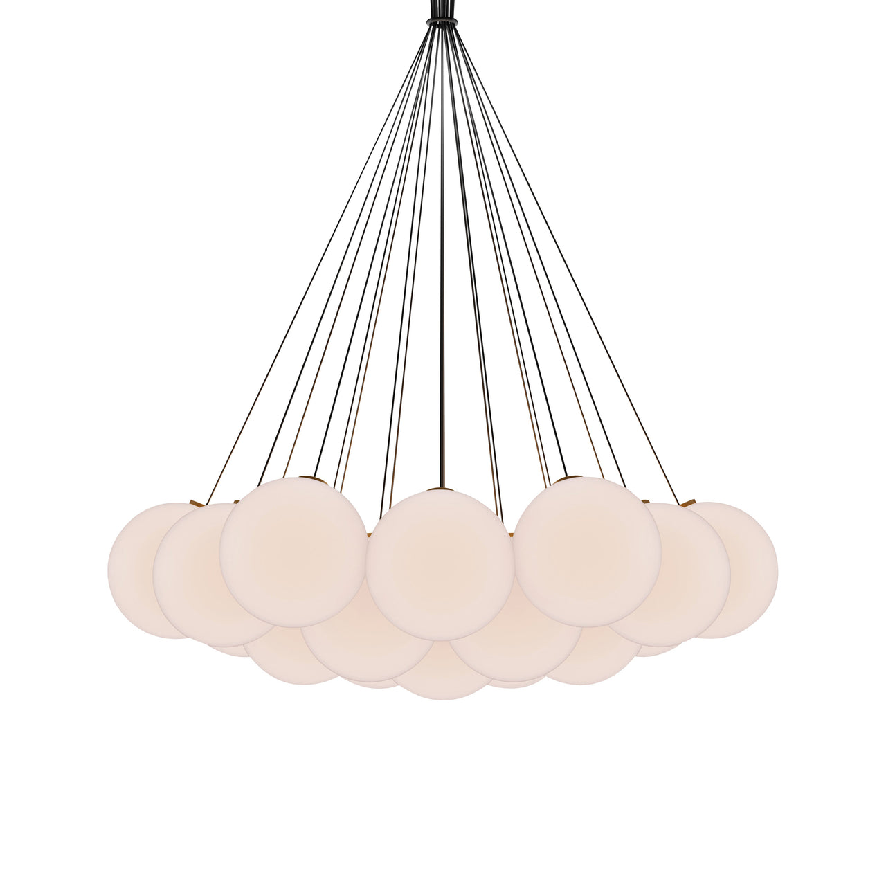 Glass 120. 19R Chandelier: Brushed Brass