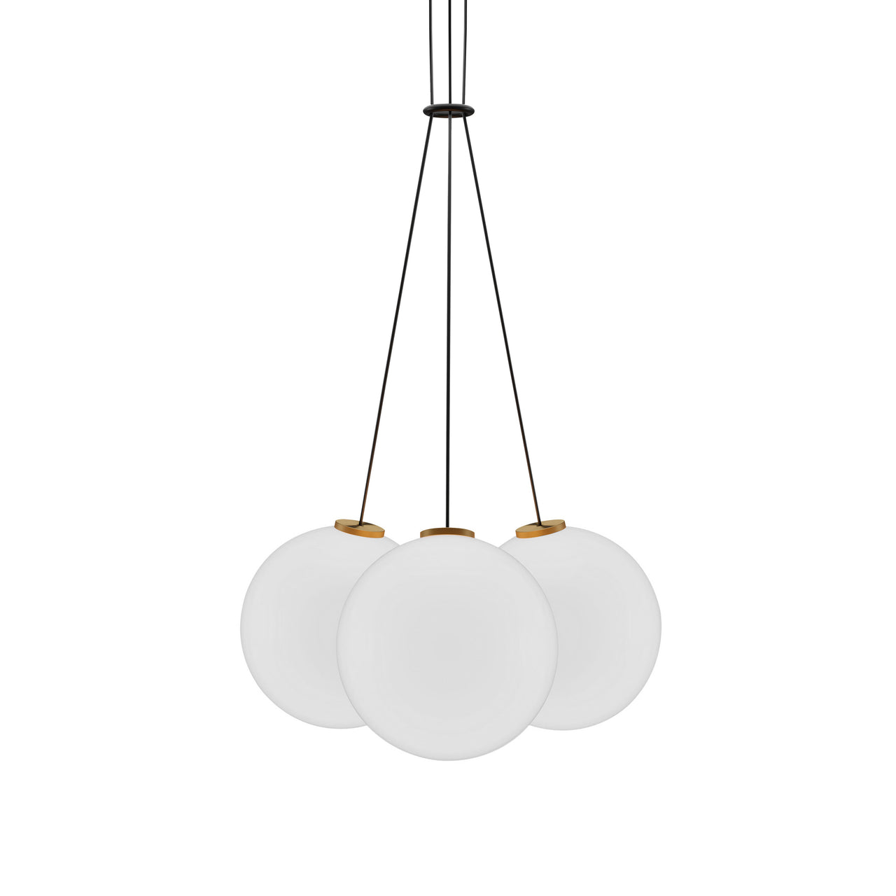 Glass 120. 03R Chandelier: Brushed Brass